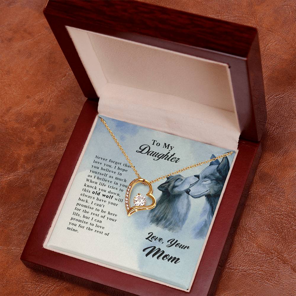 To My Daughter – This Old Wolf Has Your Back Forever Love Necklace | Love, Mom