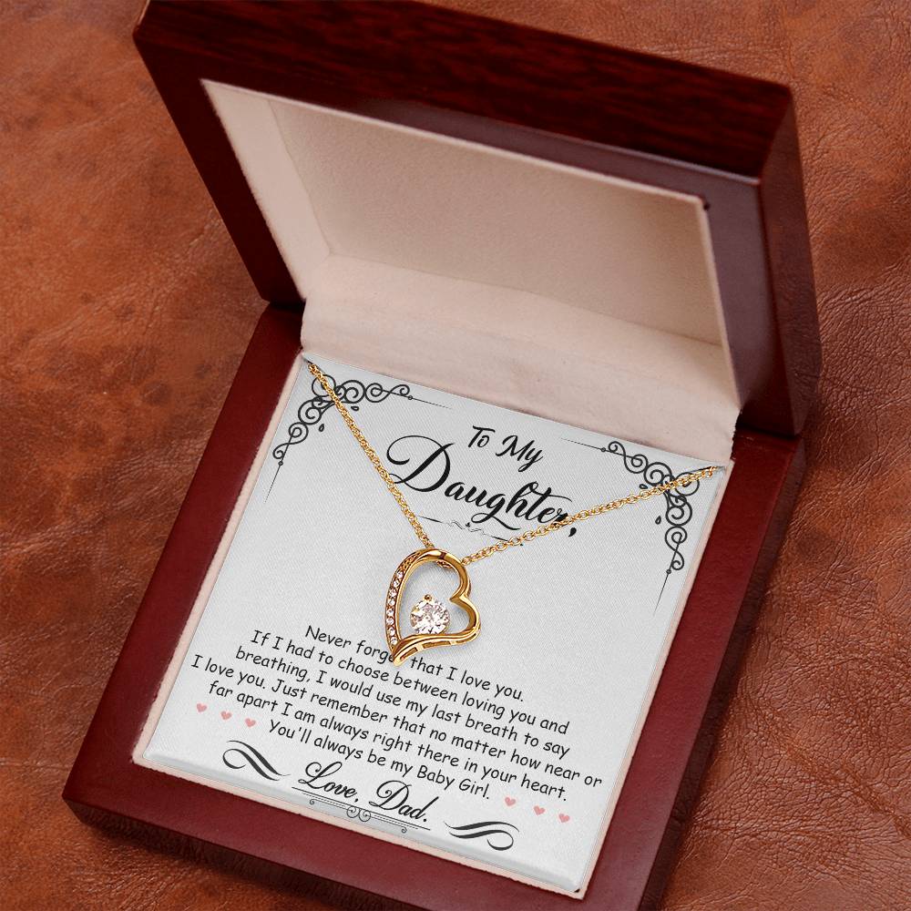 To My Daughter – You’ll Always Be My Baby Girl Forever Love Necklace