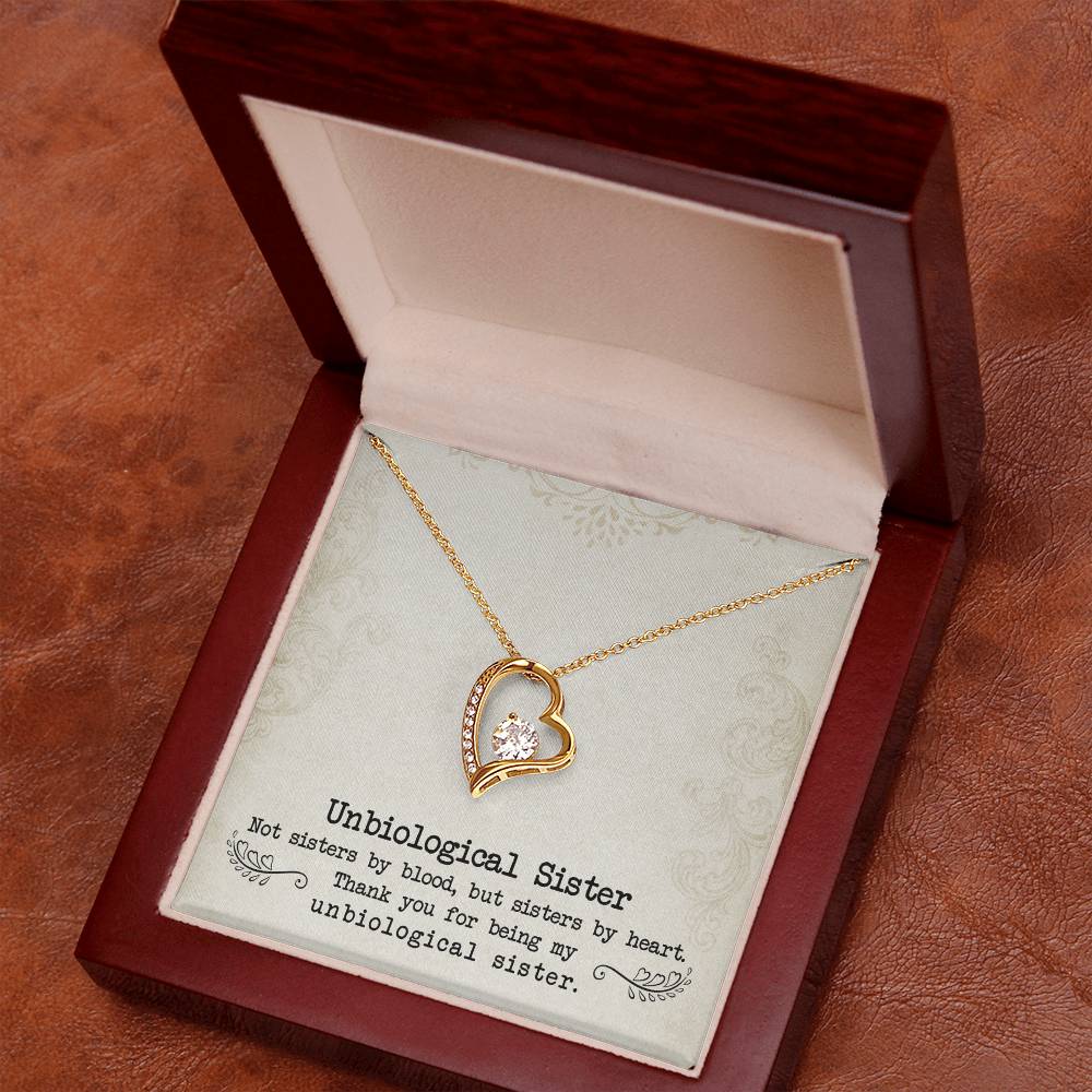 To My Unbiological Sister – Forever Love Necklace | Chosen Family Gift