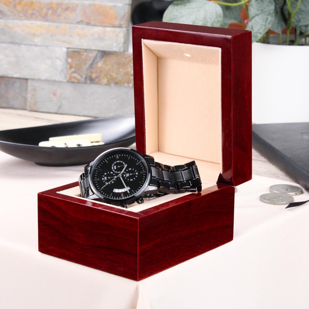 To My Soulmate Turn Back the Clock Engraved Watch