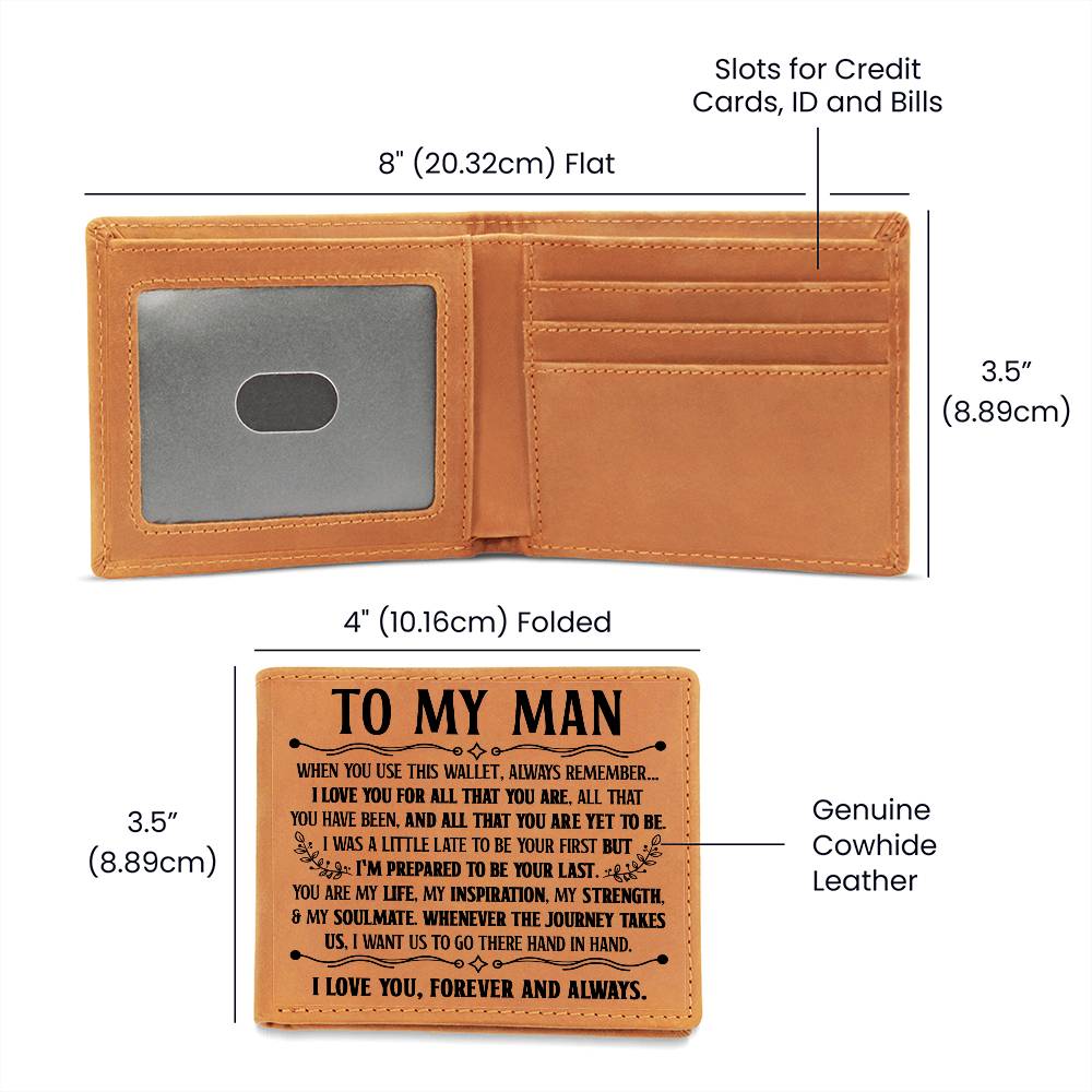 To My Man – Forever and Always Genuine Leather Wallet