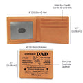Stepped Up Dad Leather Wallet From His Child
