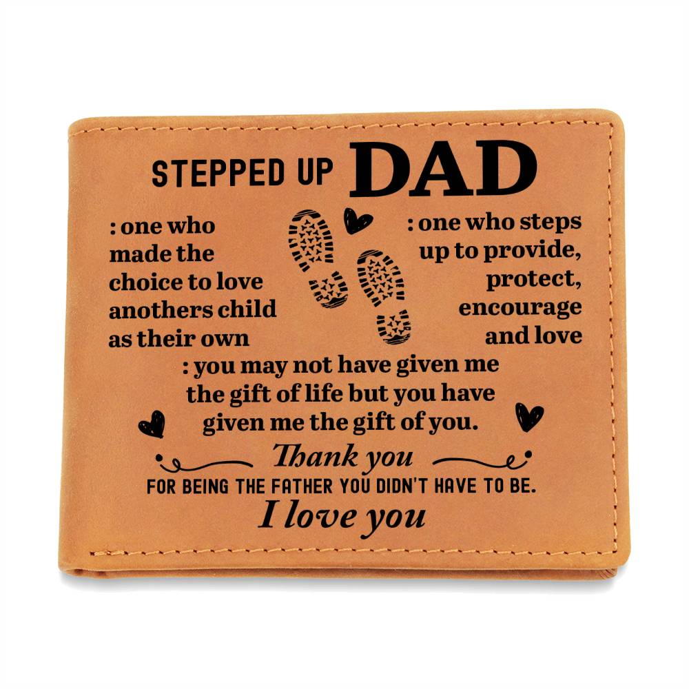 Stepped Up Dad Leather Wallet From His Child