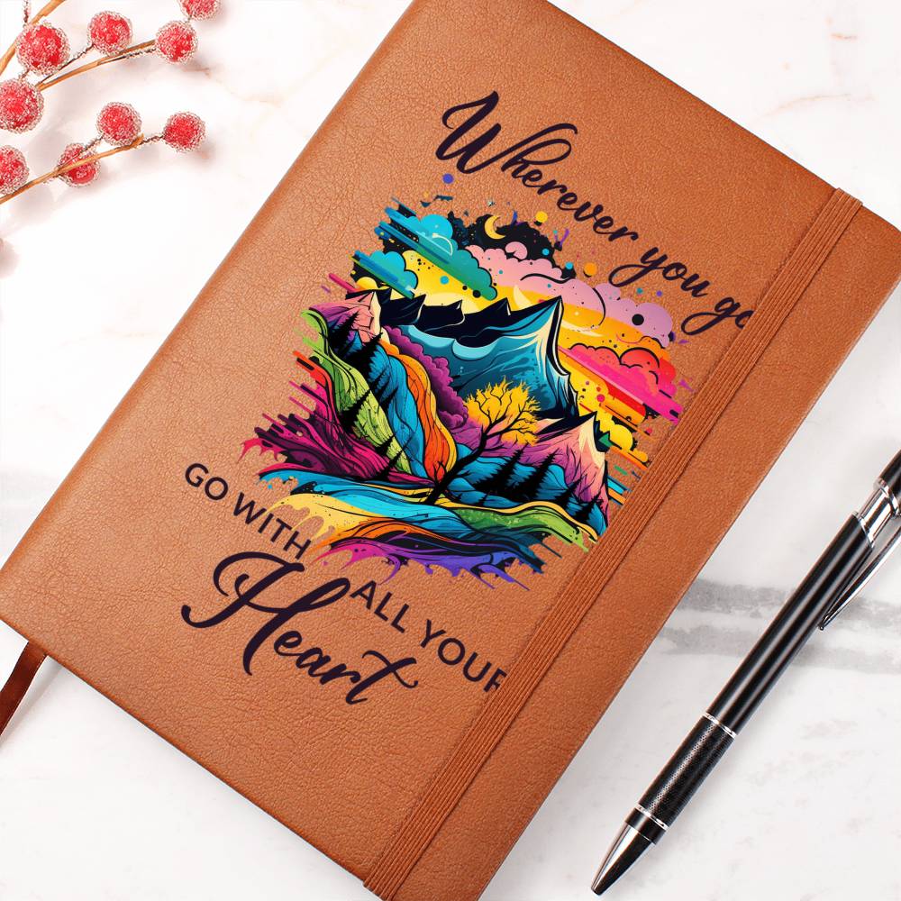 Go With All Your Heart Vegan Leather Journal