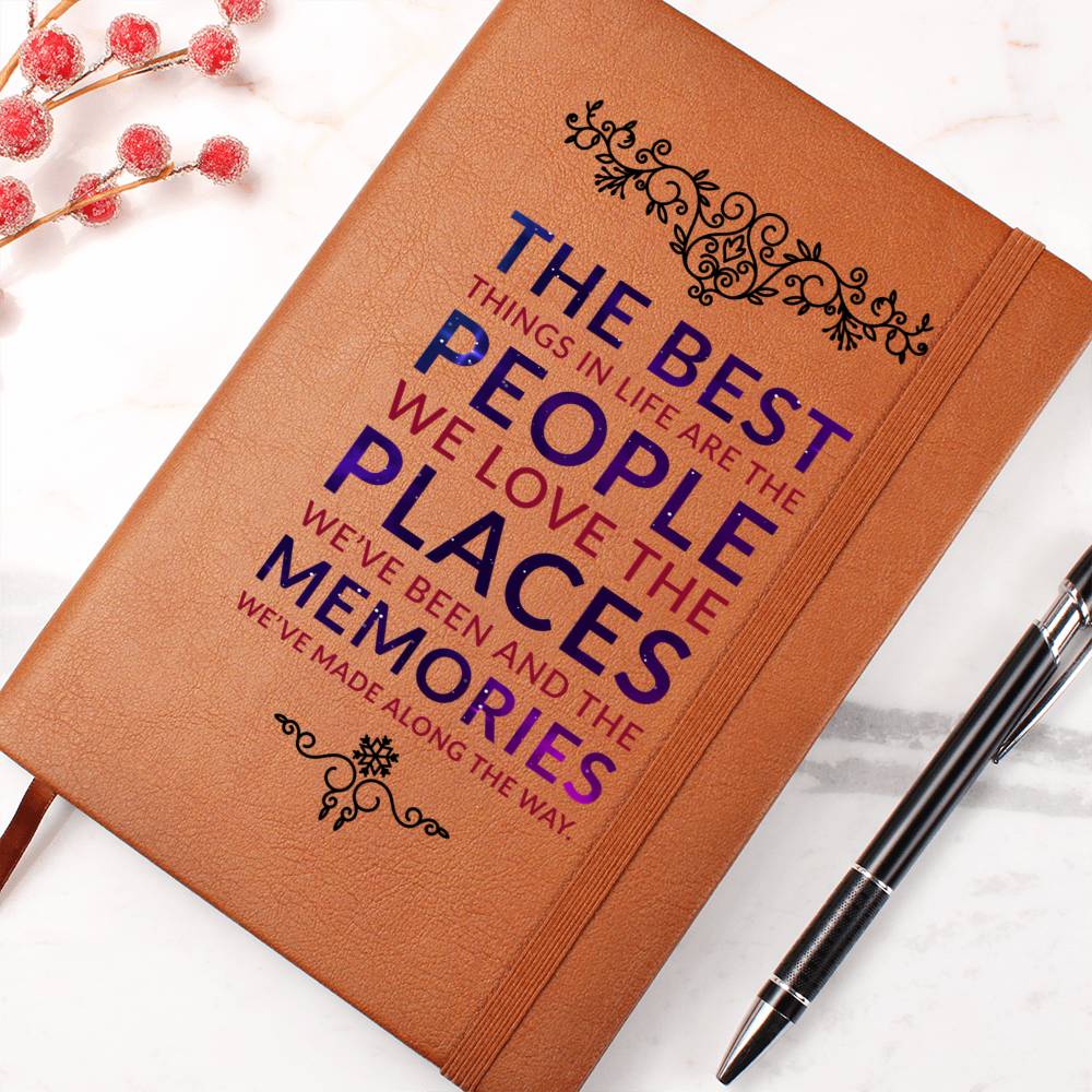 People, Places and Memories Vegan Leather Travel Journal