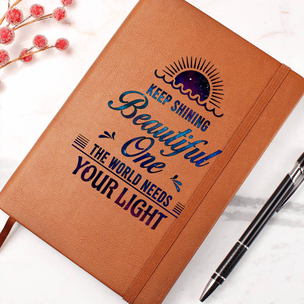 Keep Shining Vegan Leather Journal