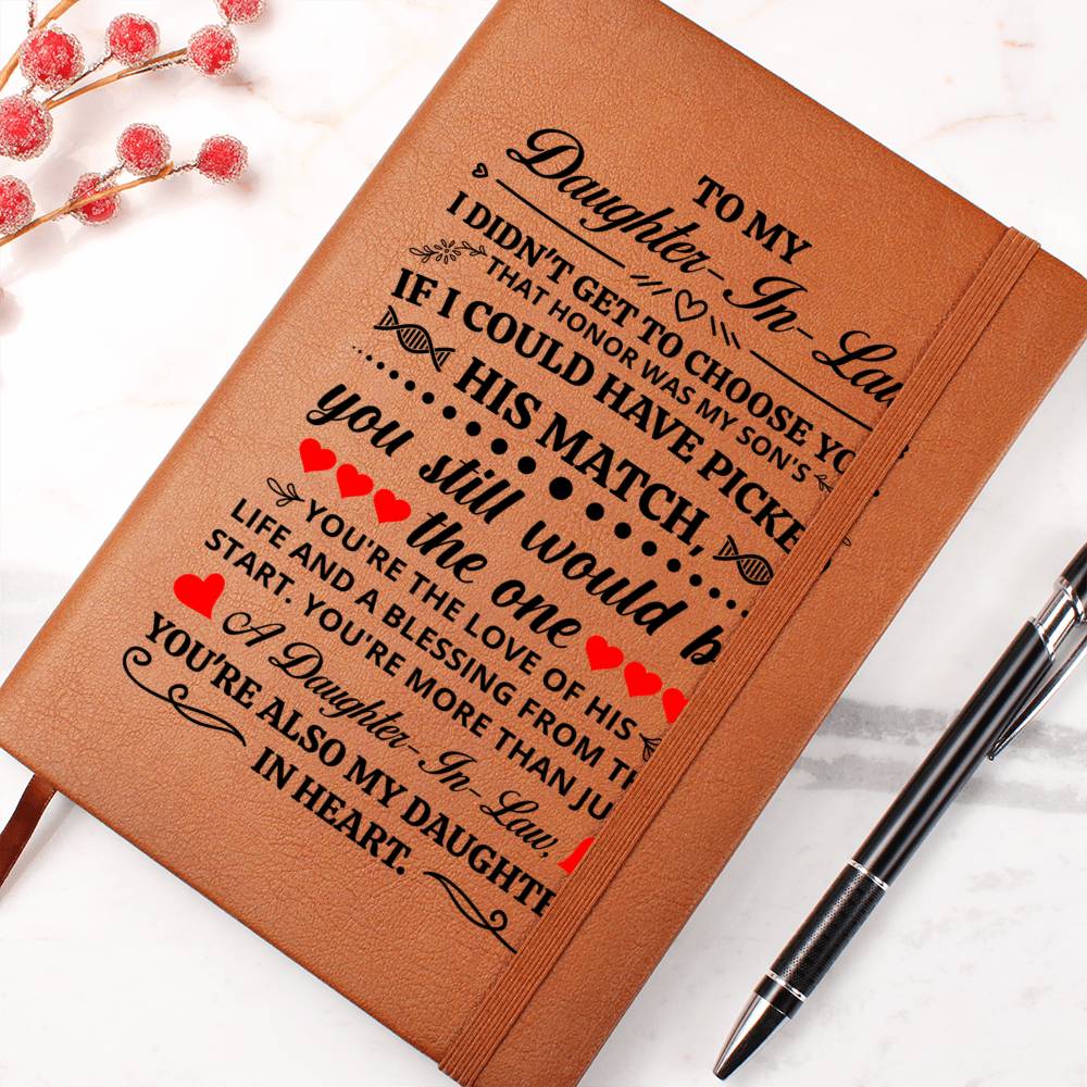 To My Daughter-in-Law It Is an Honor Vegan Leather Journal