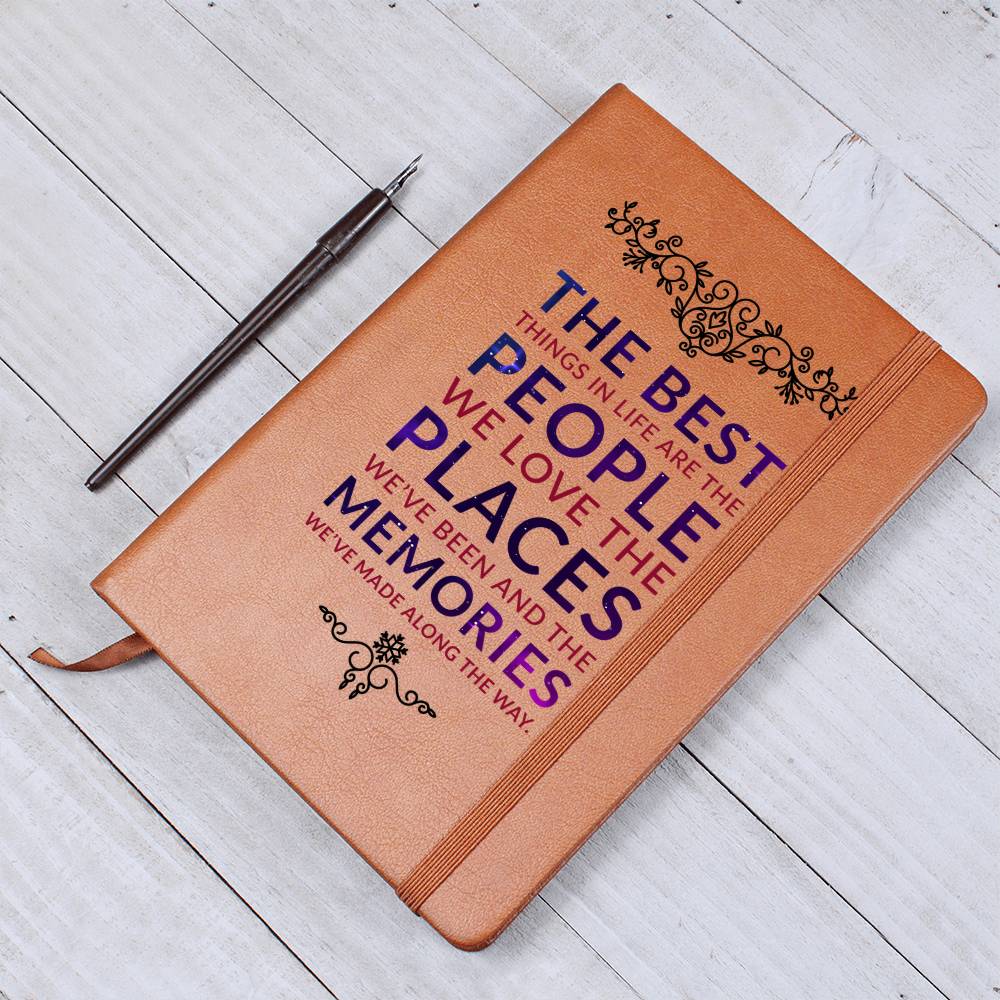 People, Places and Memories Vegan Leather Travel Journal