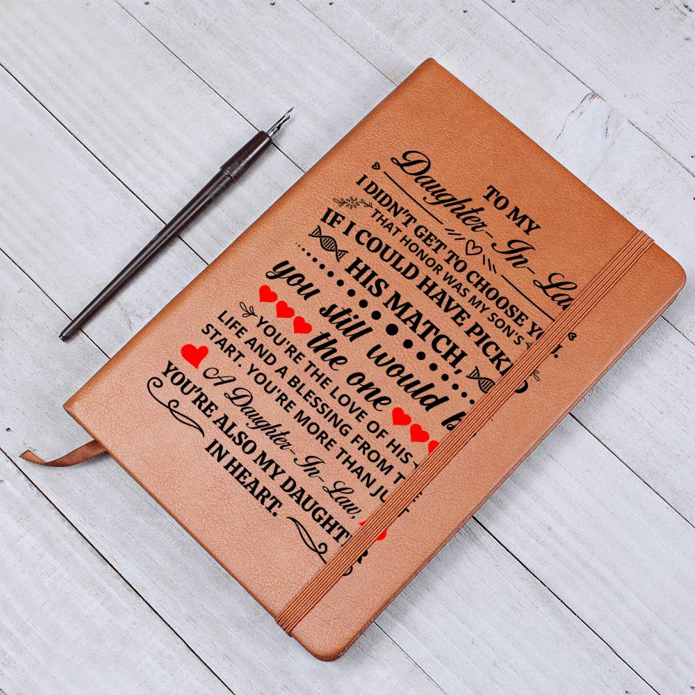 To My Daughter-in-Law It Is an Honor Vegan Leather Journal