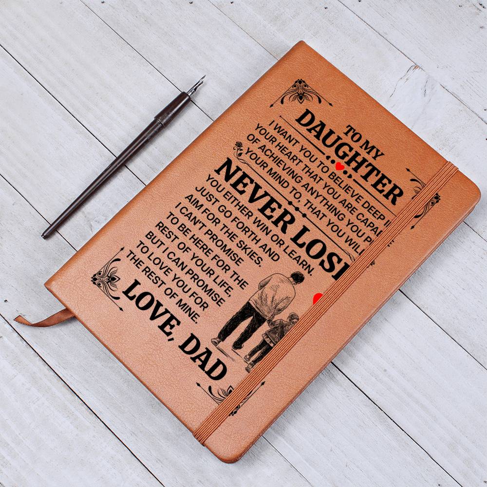 To My Daughter My Promise Vegan Leather Journal