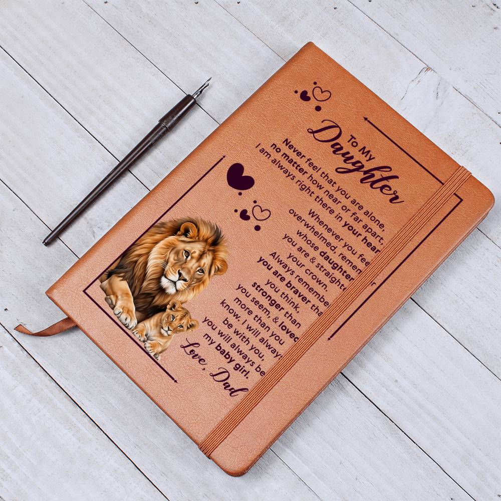 To My Daughter – Straighten Your Crown Vegan Leather Journal | Love, Dad