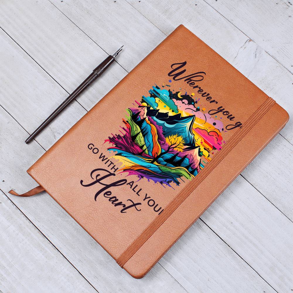 Go With All Your Heart Vegan Leather Journal