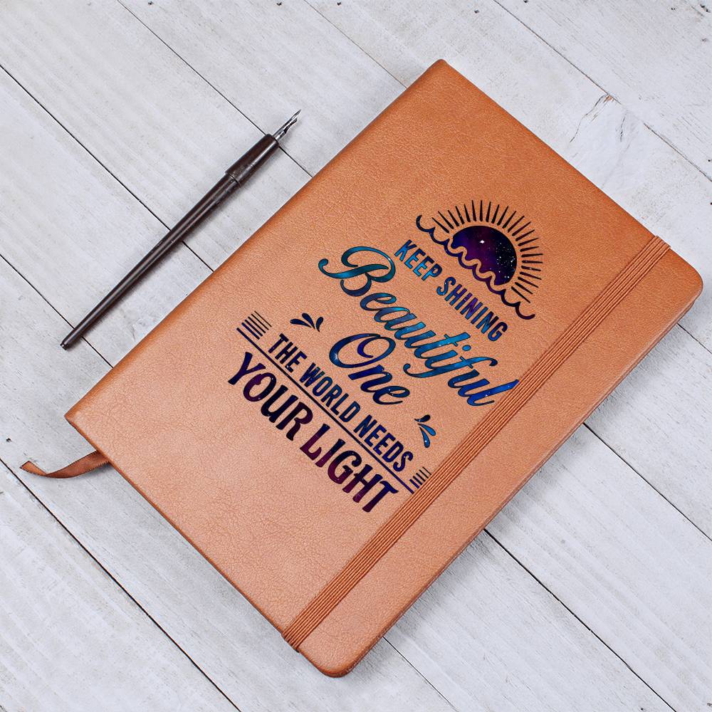 Keep Shining Vegan Leather Journal