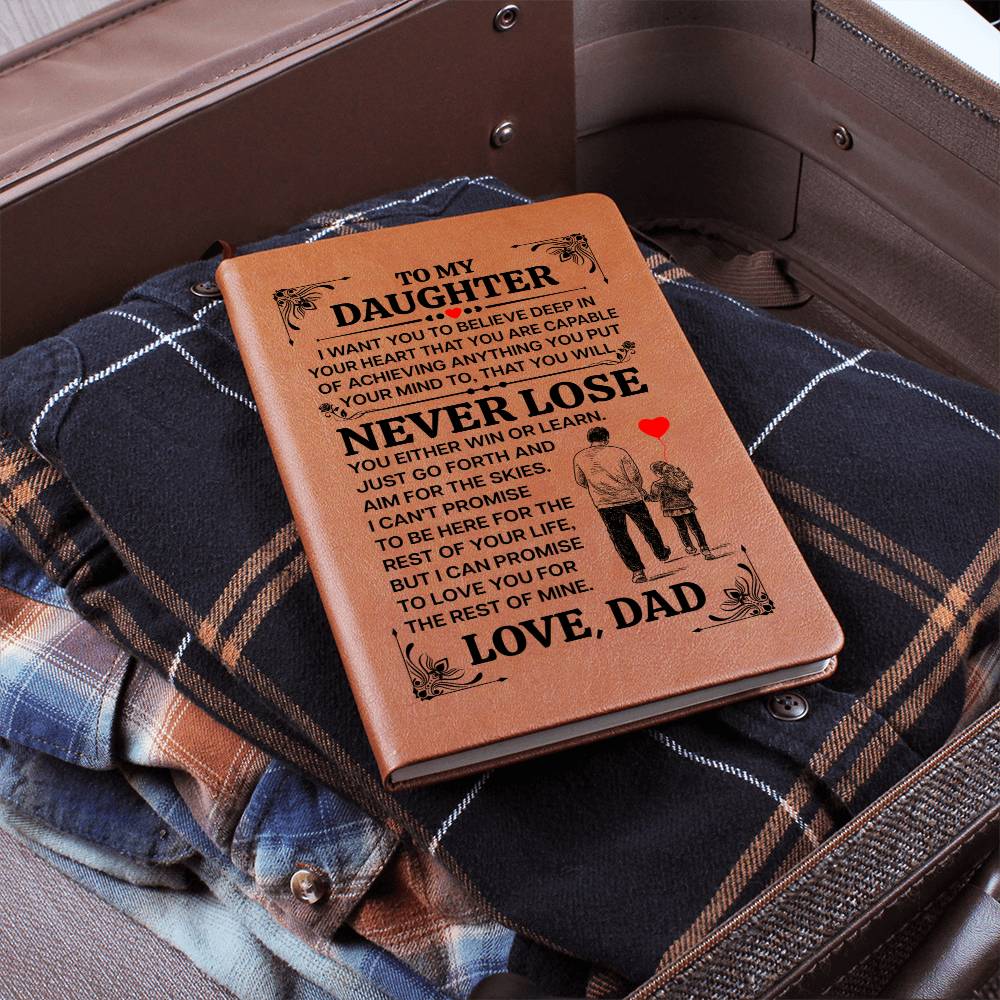 To My Daughter My Promise Vegan Leather Journal