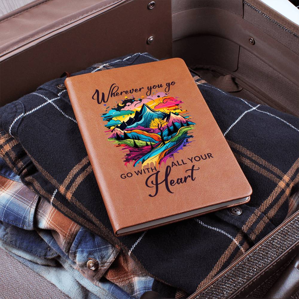 Go With All Your Heart Vegan Leather Journal