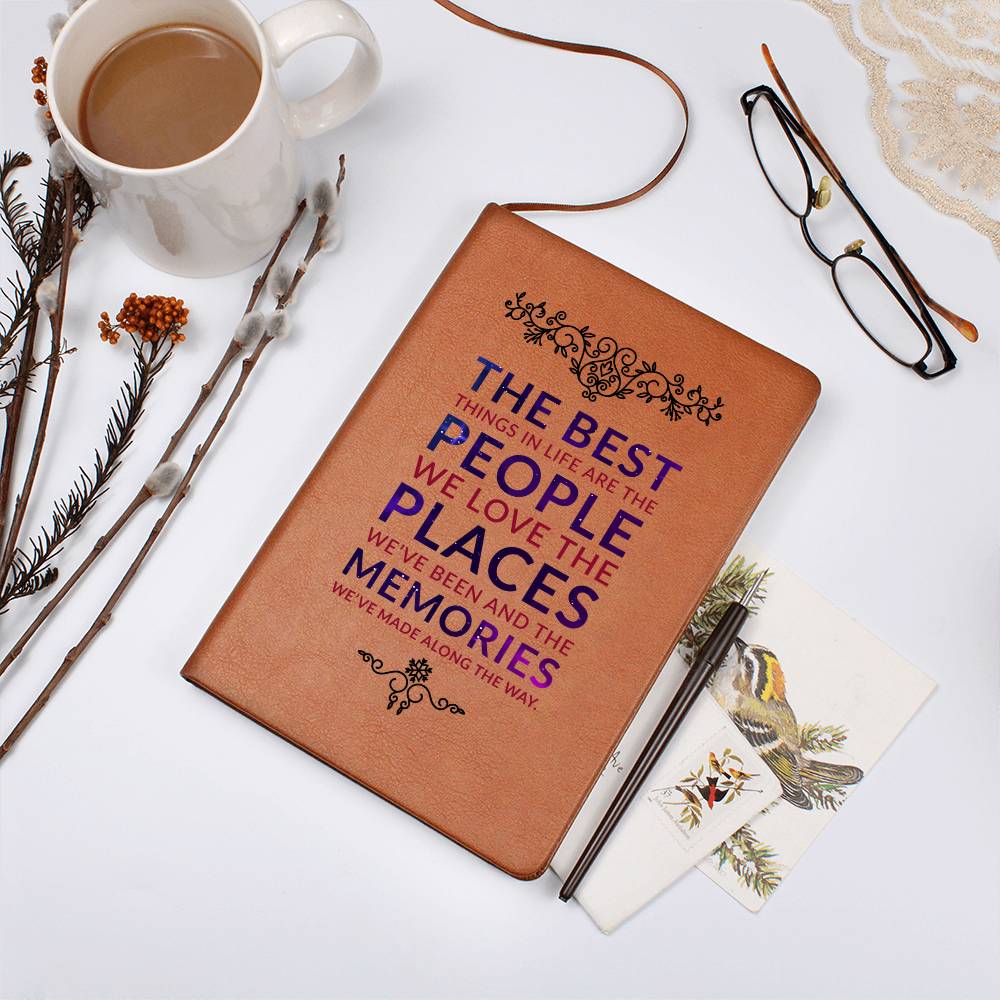 People, Places and Memories Vegan Leather Travel Journal
