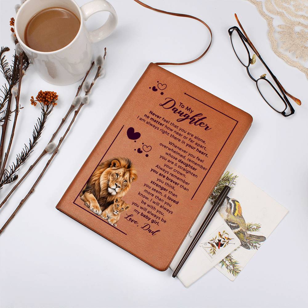 To My Daughter – Straighten Your Crown Vegan Leather Journal | Love, Dad