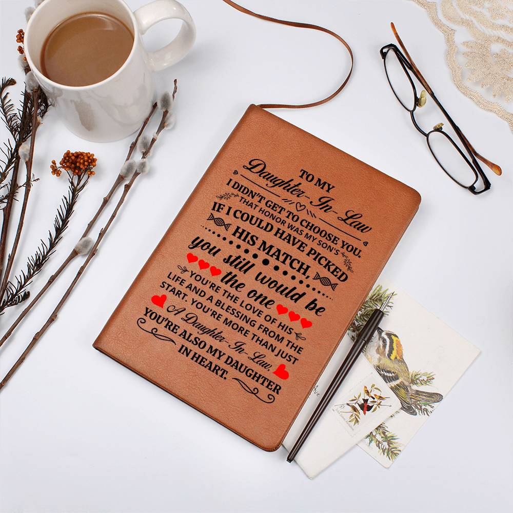 To My Daughter-in-Law It Is an Honor Vegan Leather Journal