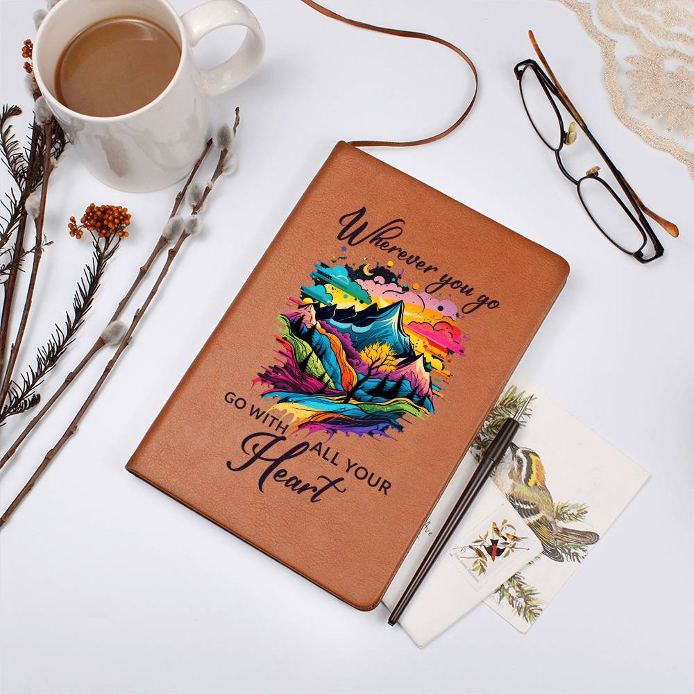 Go With All Your Heart Vegan Leather Journal