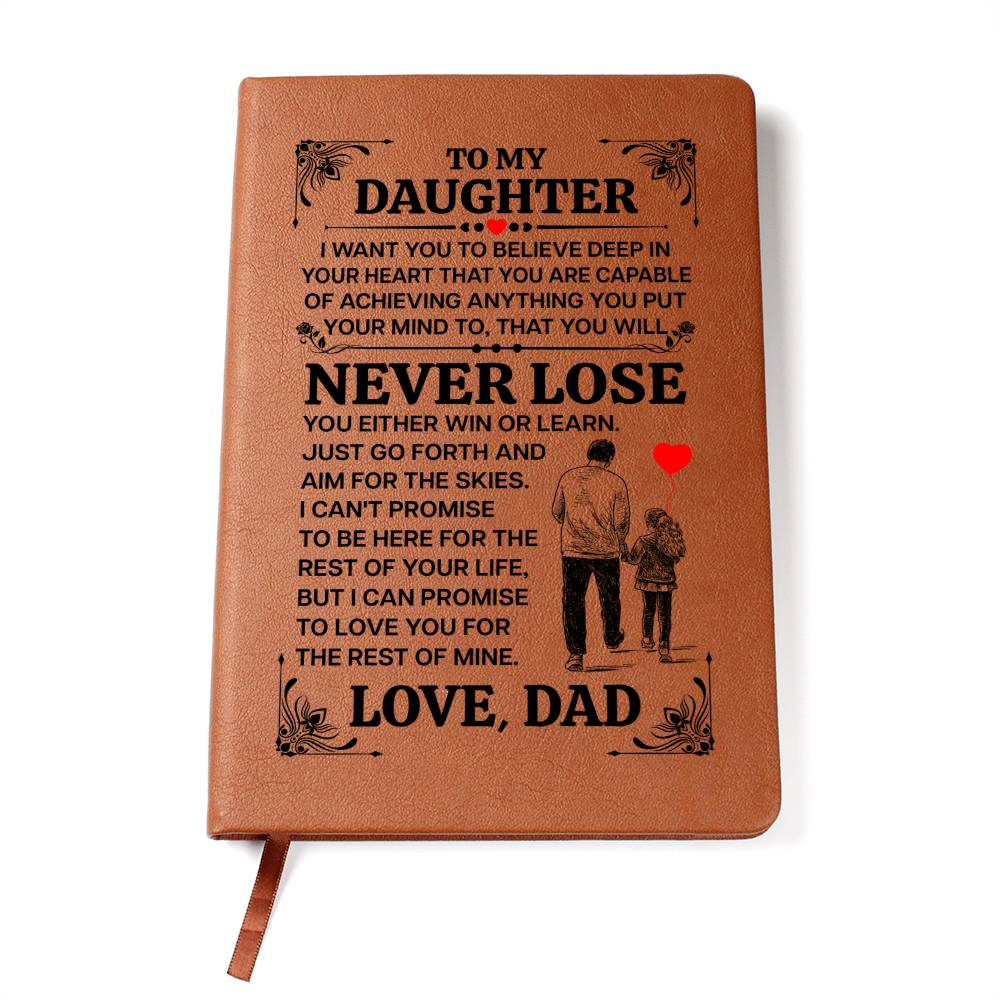 To My Daughter My Promise Vegan Leather Journal