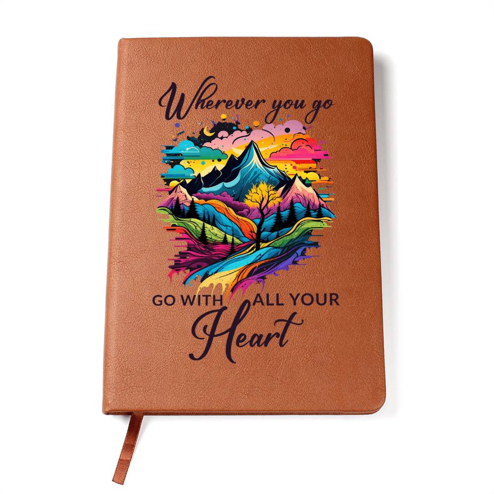 Go With All Your Heart Vegan Leather Journal