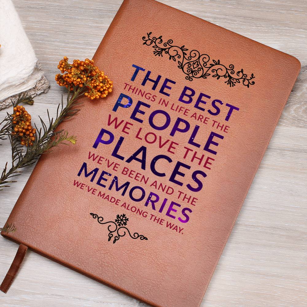 People, Places and Memories Vegan Leather Travel Journal