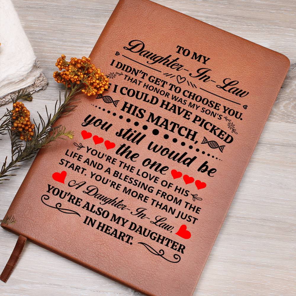 To My Daughter-in-Law It Is an Honor Vegan Leather Journal