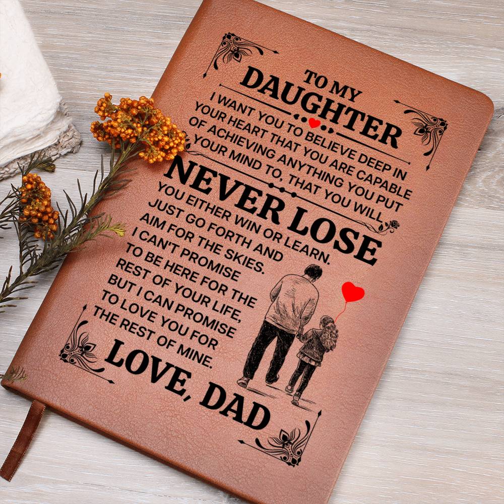 To My Daughter My Promise Vegan Leather Journal