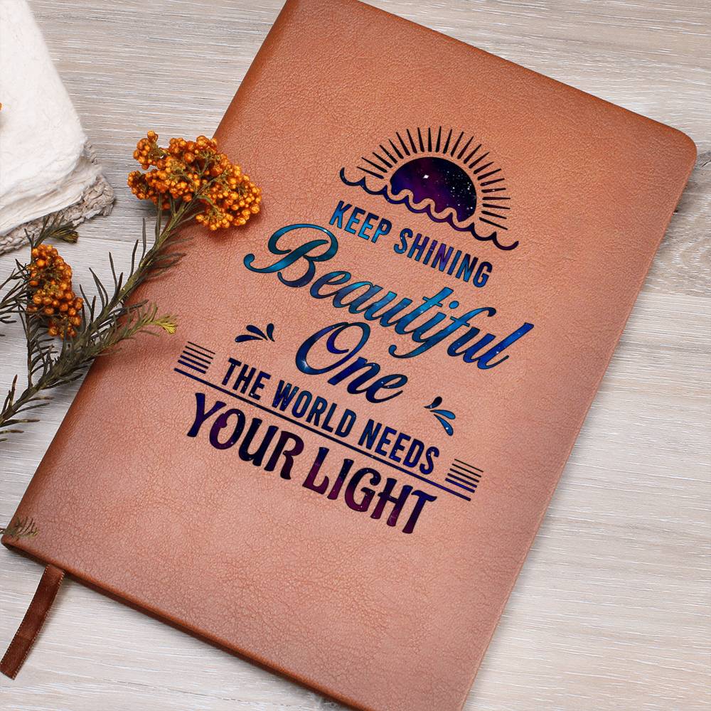 Keep Shining Vegan Leather Journal