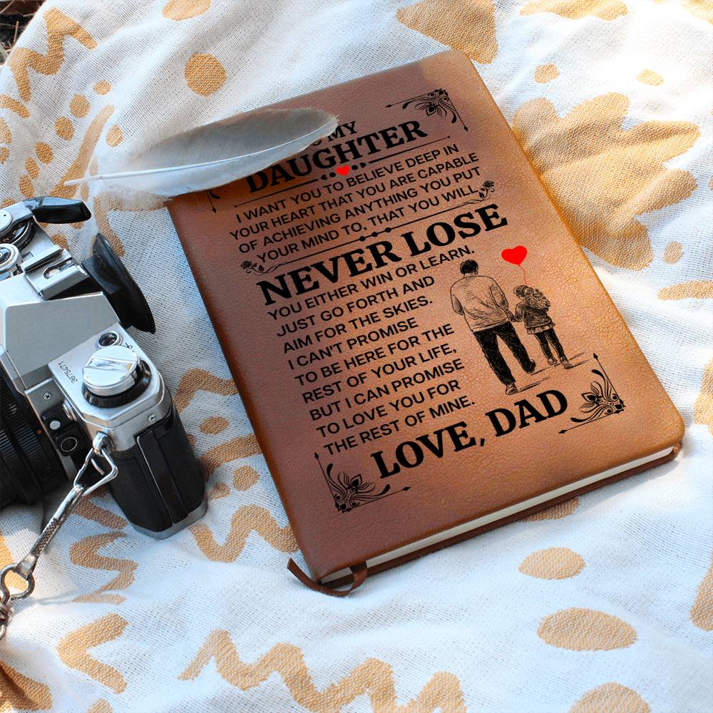 To My Daughter My Promise Vegan Leather Journal