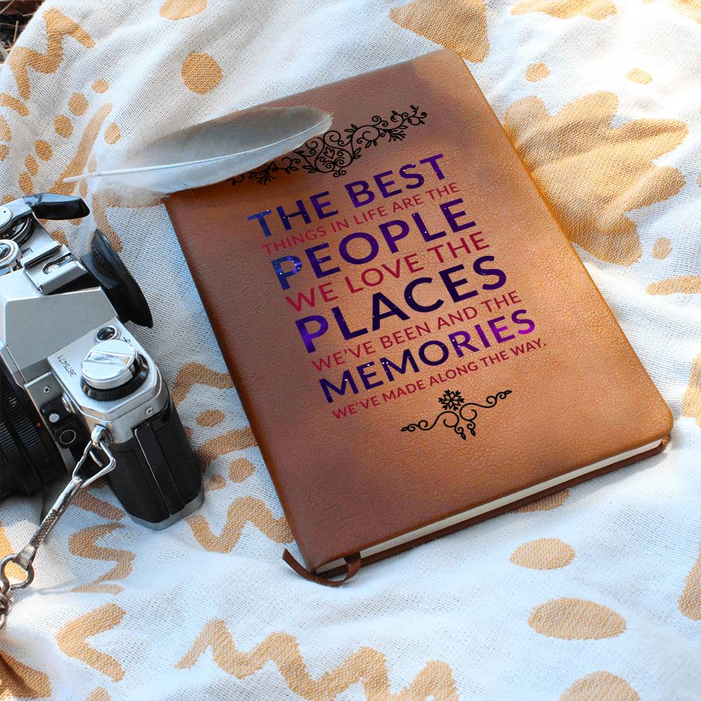 People, Places and Memories Vegan Leather Travel Journal