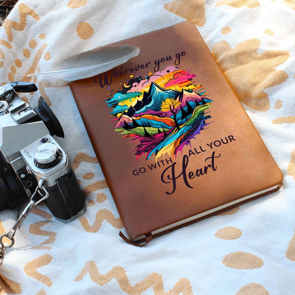 Go With All Your Heart Vegan Leather Journal