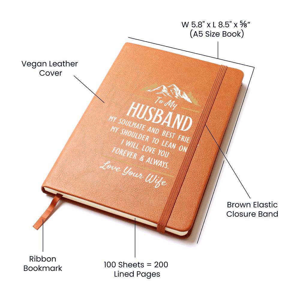 My Soulmate and Best Friend Vegan Leather Journal