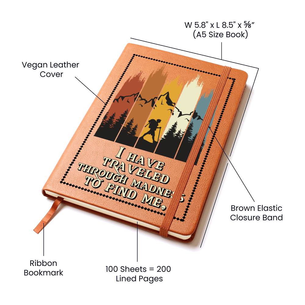 I Traveled the World to Find You Vegan Leather Journal