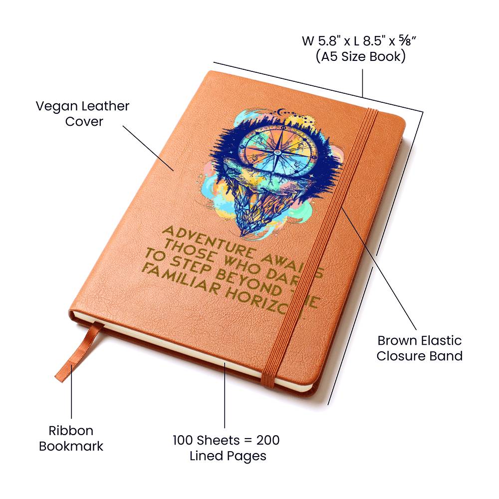 Adventure Awaits Vegan Leather Travel Journal