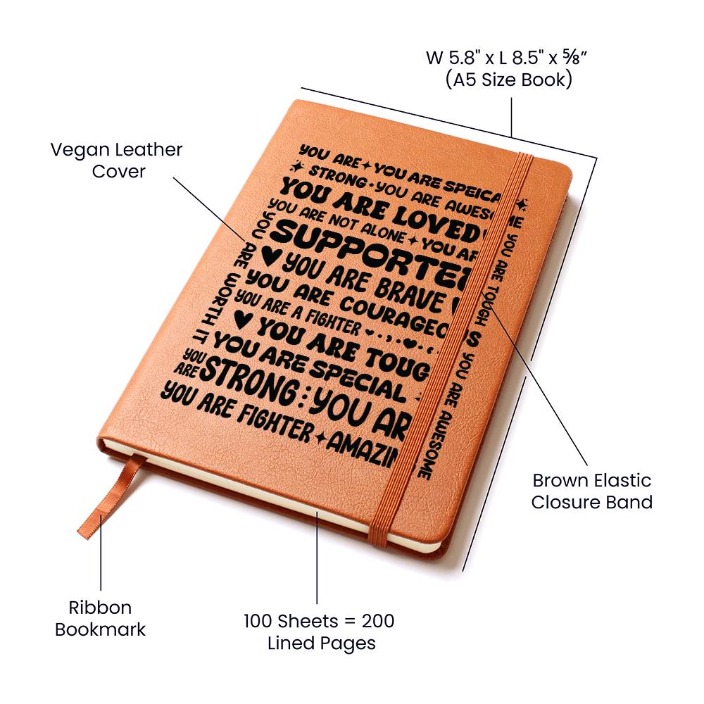 A Little Encouragement Vegan Leather Journal