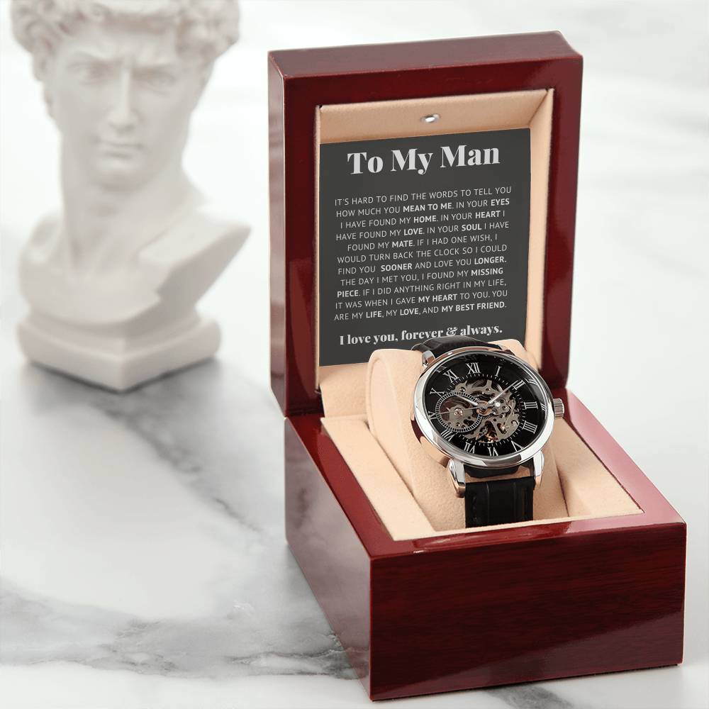To My Man – My Life, My Love & My Best Friend Openwork Watch