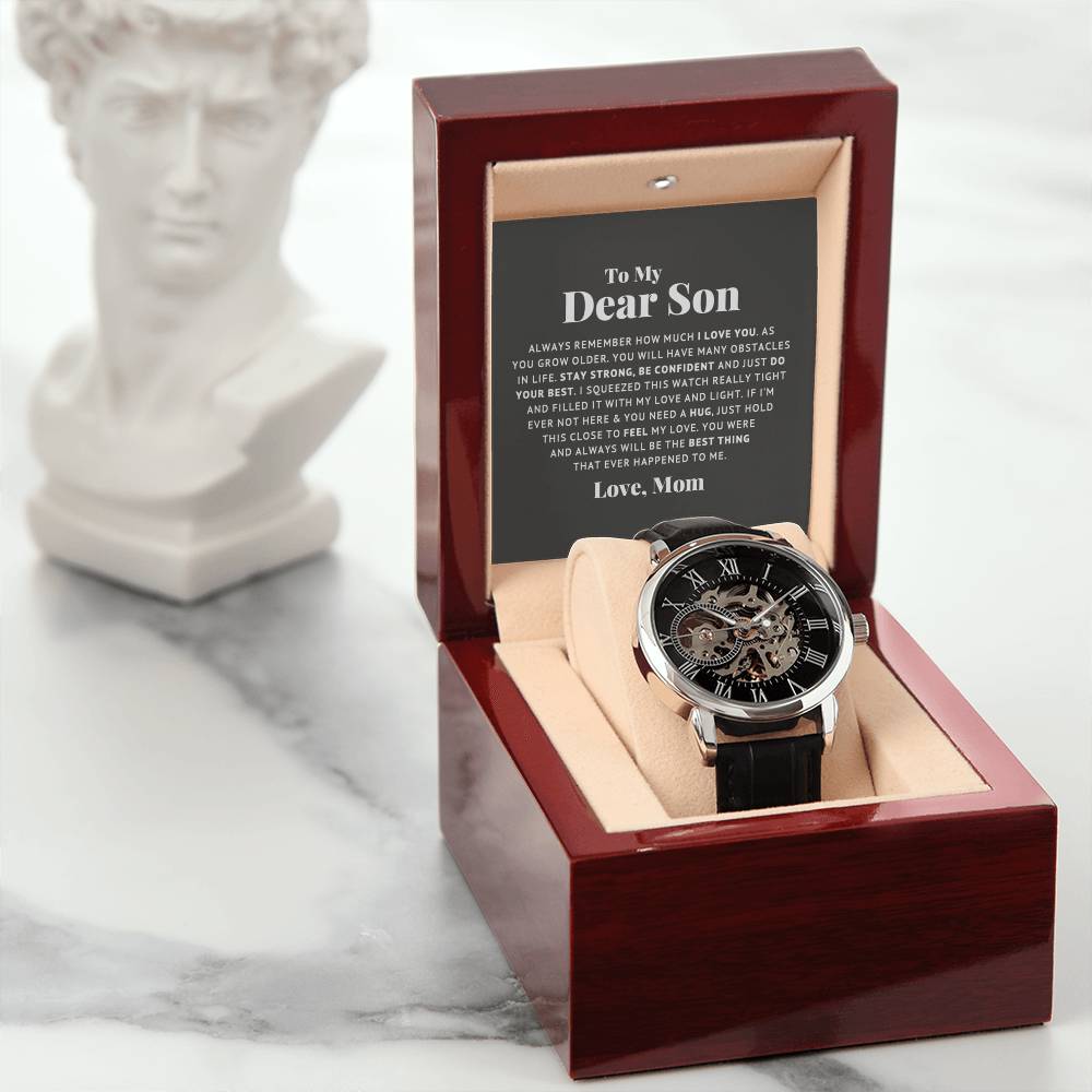 To My Dear Son Always Remember I Love You Openwork Watch From Mom