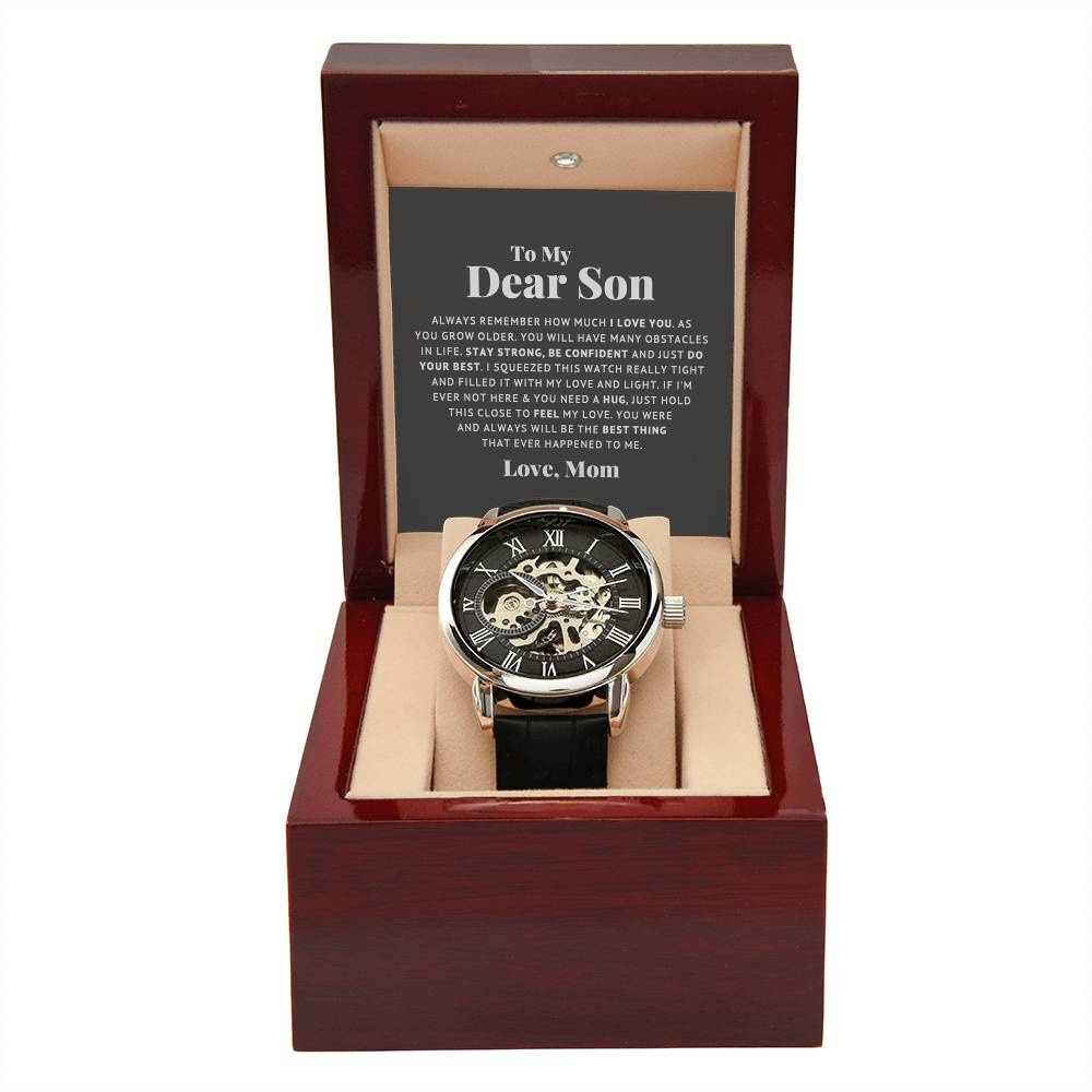 To My Dear Son Always Remember I Love You Openwork Watch From Mom