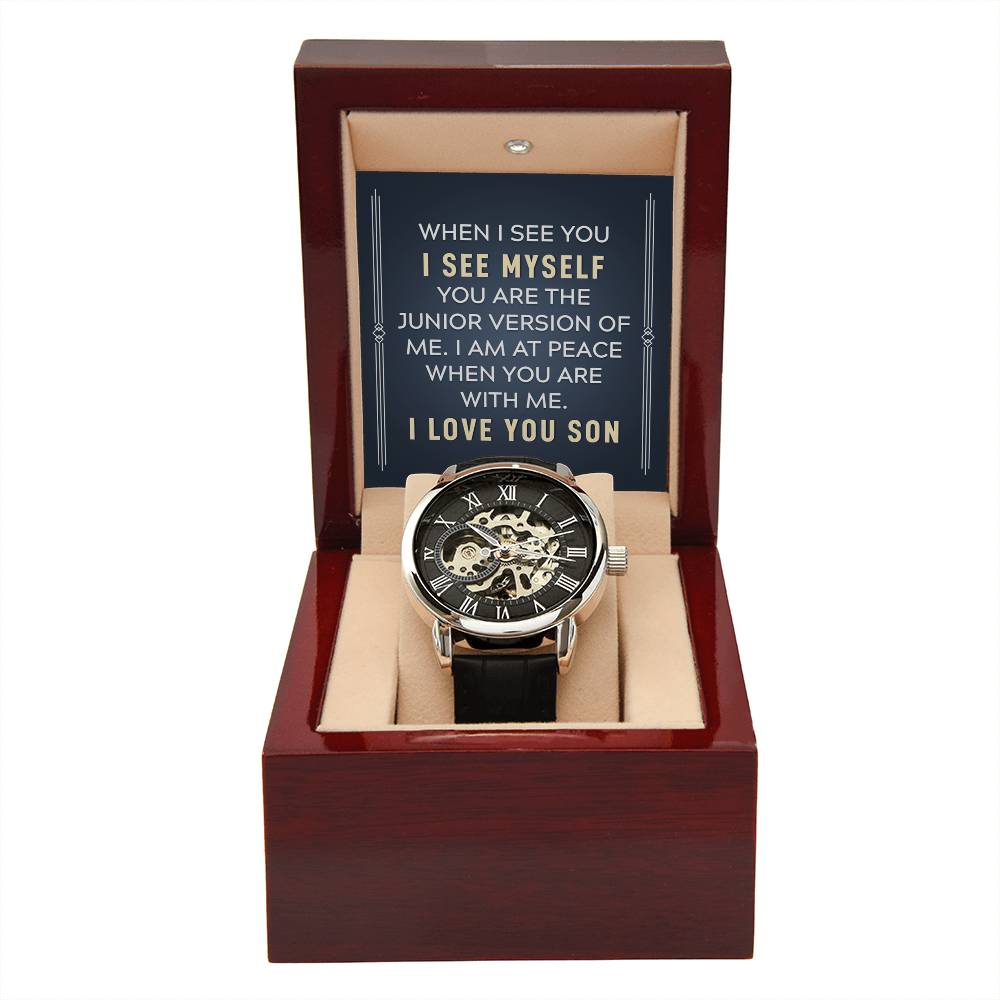 To My Son I See Myself in You Openwork Watch