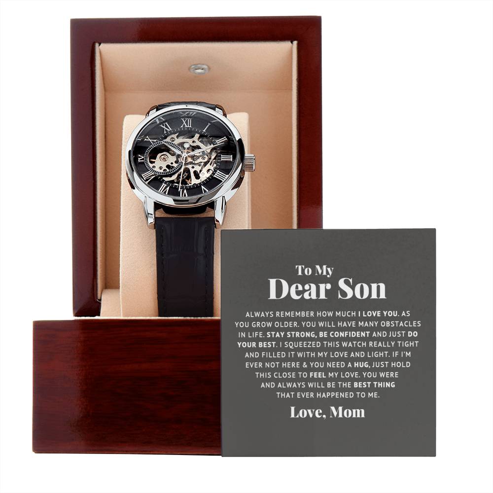 To My Dear Son Always Remember I Love You Openwork Watch From Mom