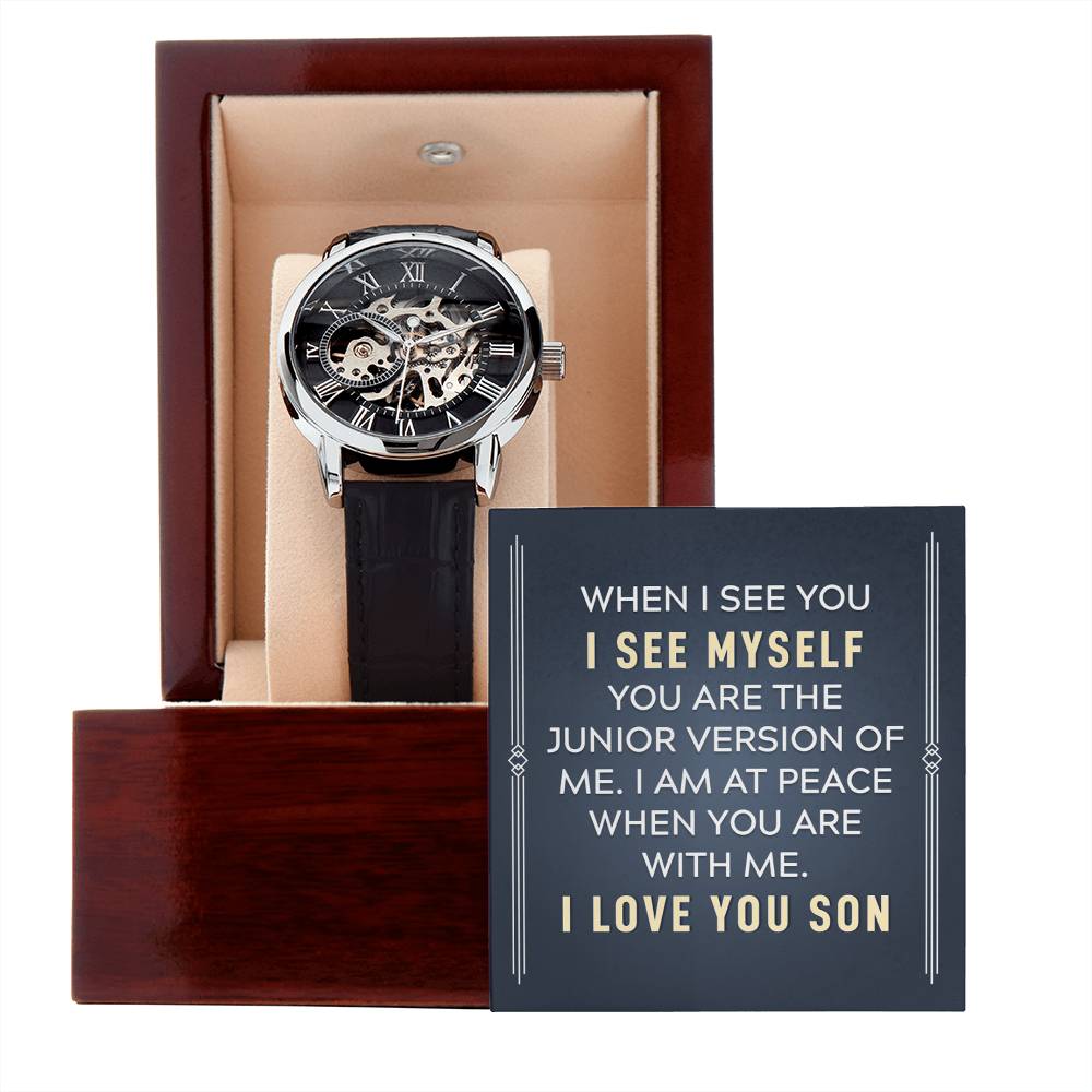 To My Son I See Myself in You Openwork Watch