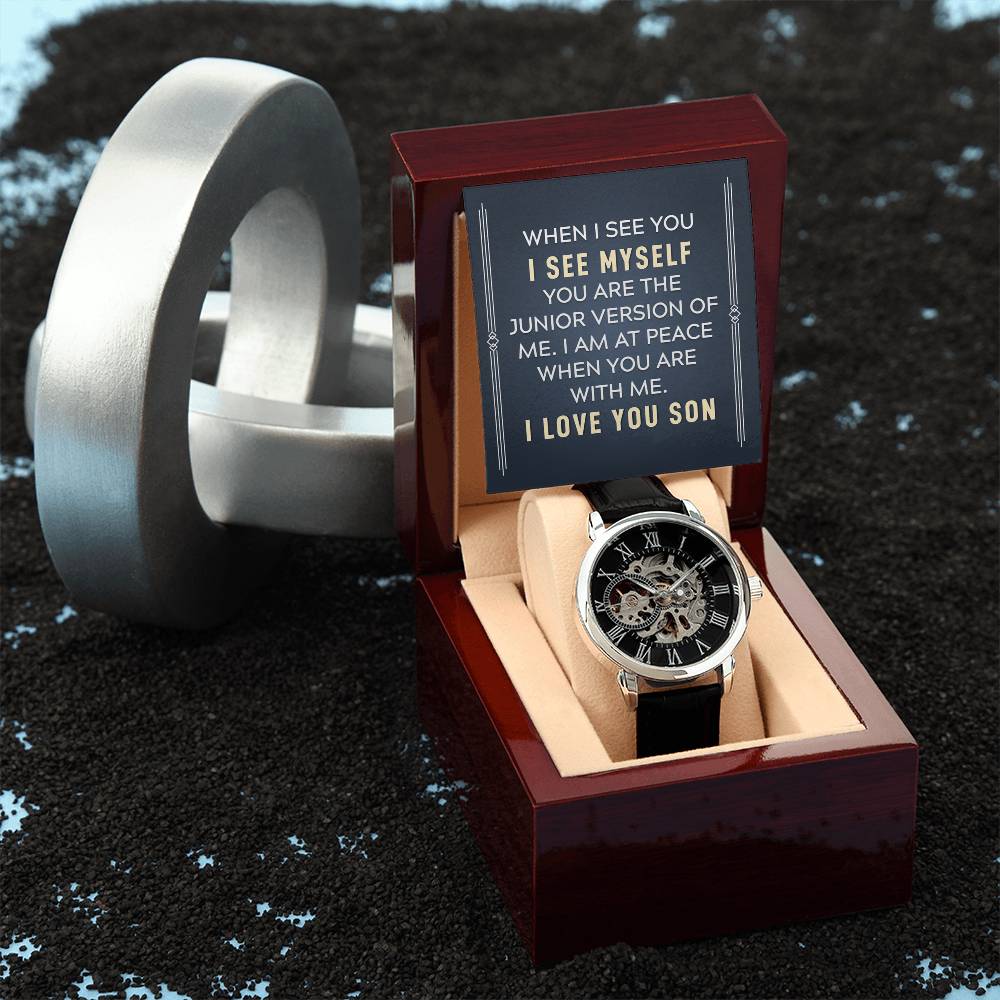 To My Son I See Myself in You Openwork Watch