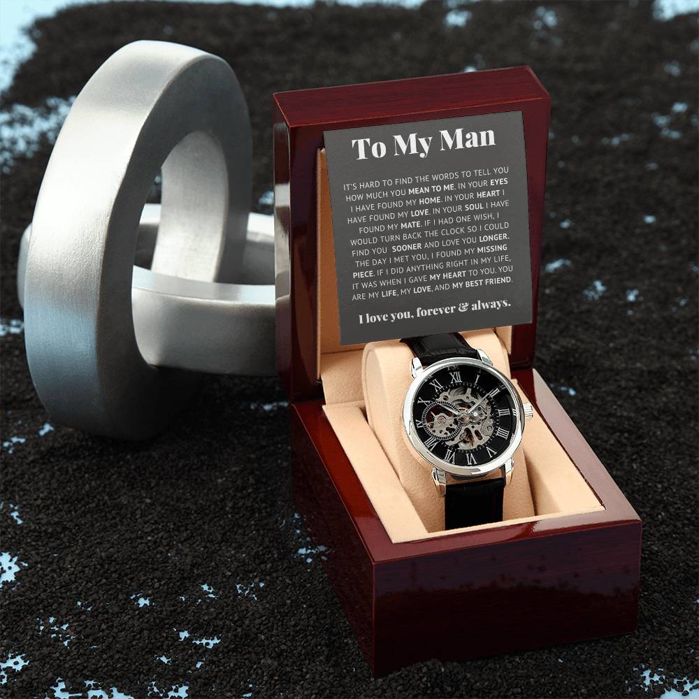 To My Man – My Life, My Love & My Best Friend Openwork Watch