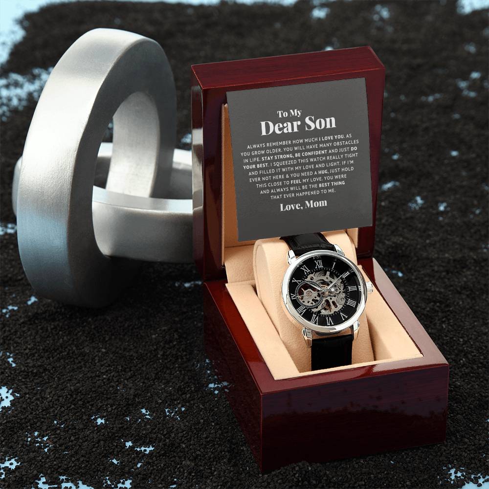 To My Dear Son Always Remember I Love You Openwork Watch From Mom