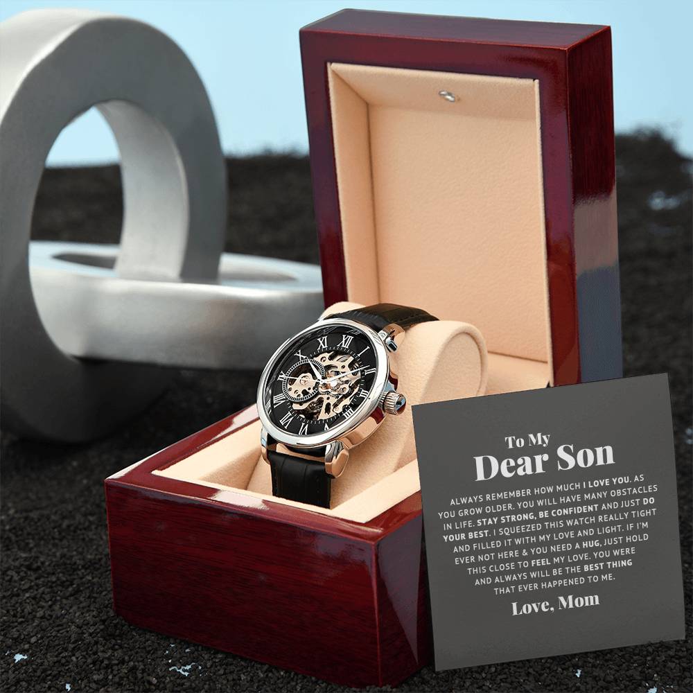 To My Dear Son Always Remember I Love You Openwork Watch From Mom