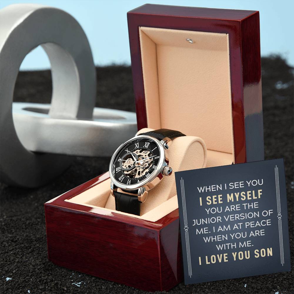 To My Son I See Myself in You Openwork Watch