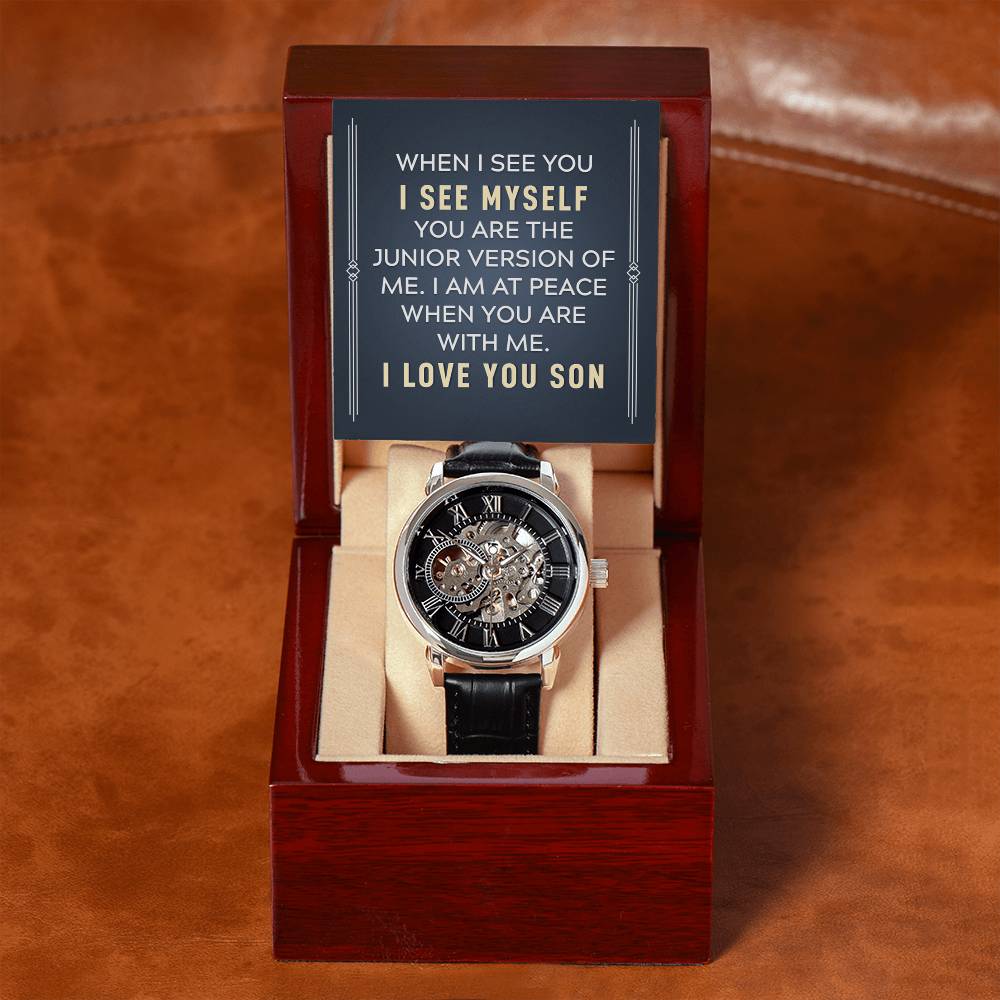 To My Son I See Myself in You Openwork Watch