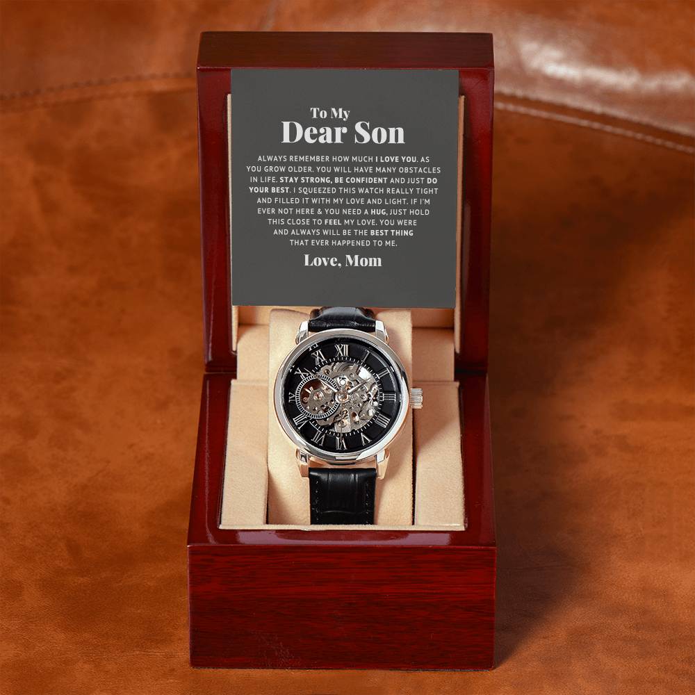 To My Dear Son Always Remember I Love You Openwork Watch From Mom