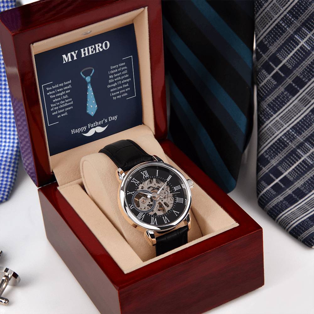 My Hero Dad Automatic Openwork Watch